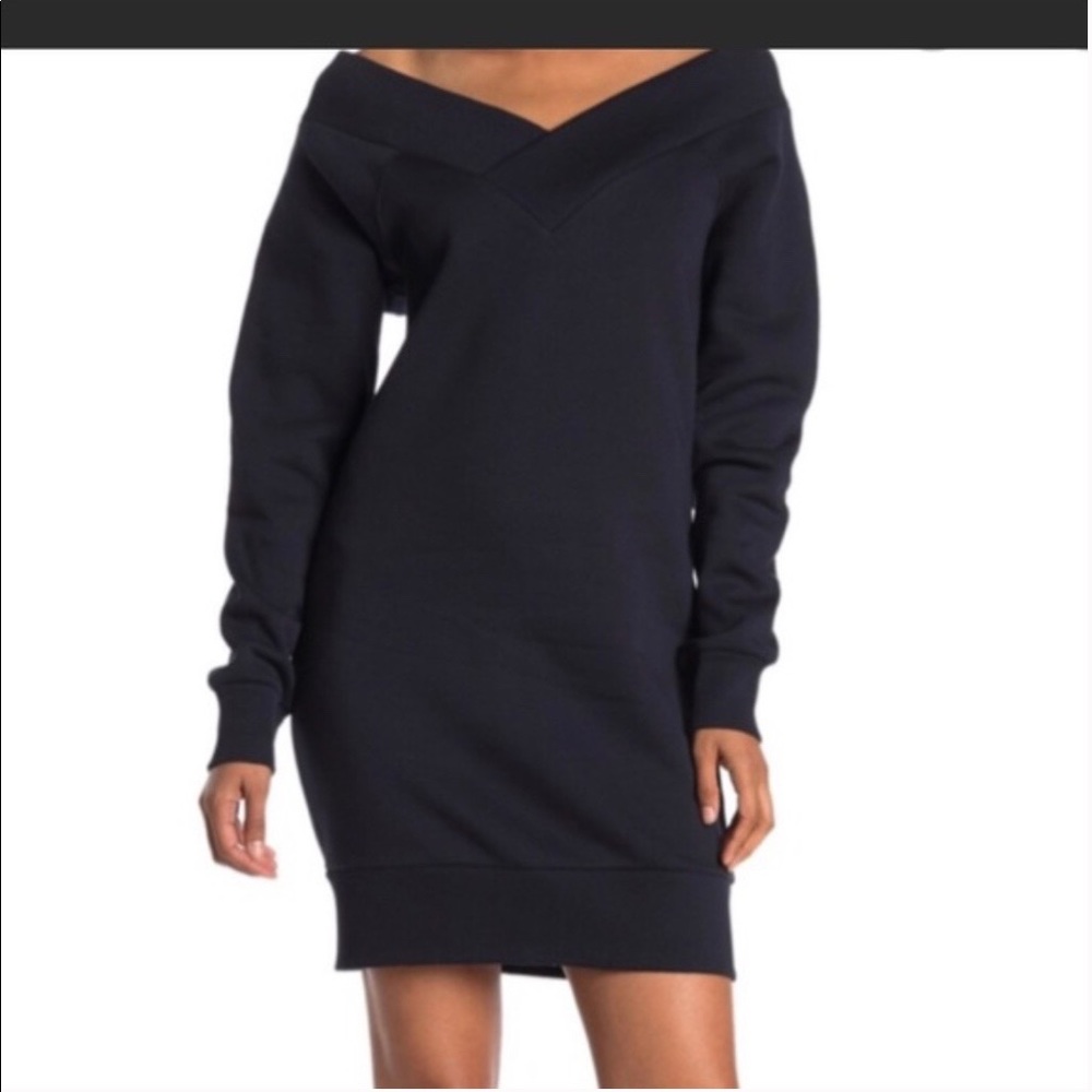 NWT Authentic Burberry Navy Sweatshirt Dress M